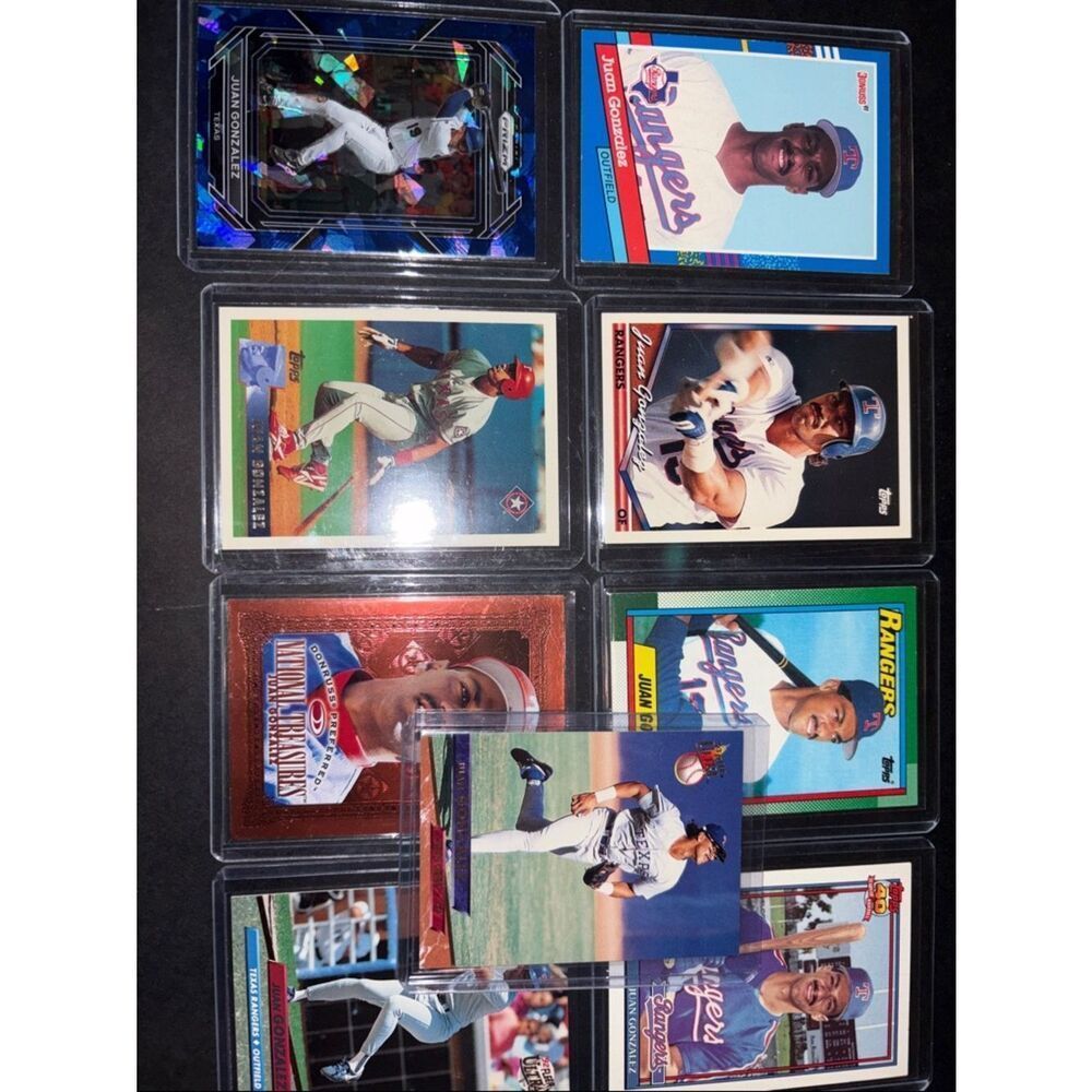 Jaun Gonzalez Rangers Baseball Card Lot -